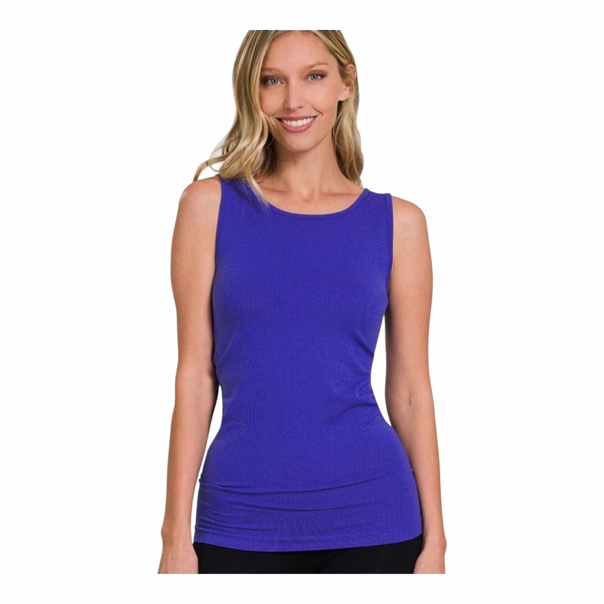 Zenana Seamless Tank Top - Bright Blue