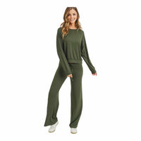 Callie Lounge Set - Olive Green