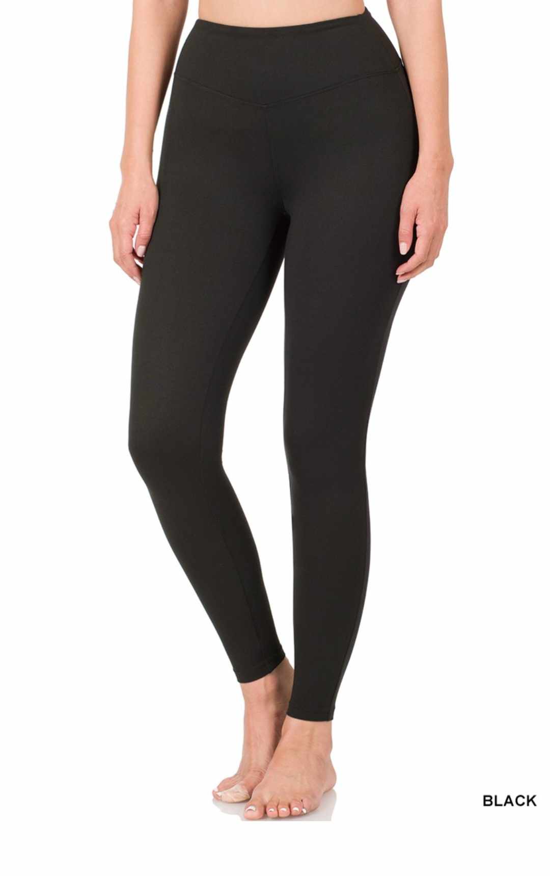 Microfiber Wide Waistband Leggings