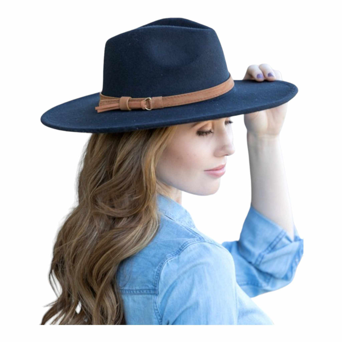 Wide Brim Panama Fedora Hat