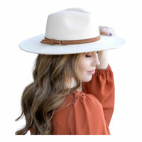 Wide Brim Panama Fedora Hat