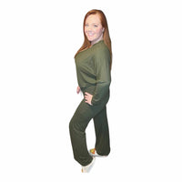 Callie Lounge Set - Olive Green