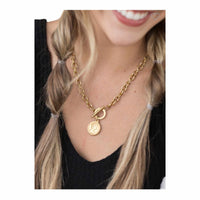 Coin Accent Chain Necklace