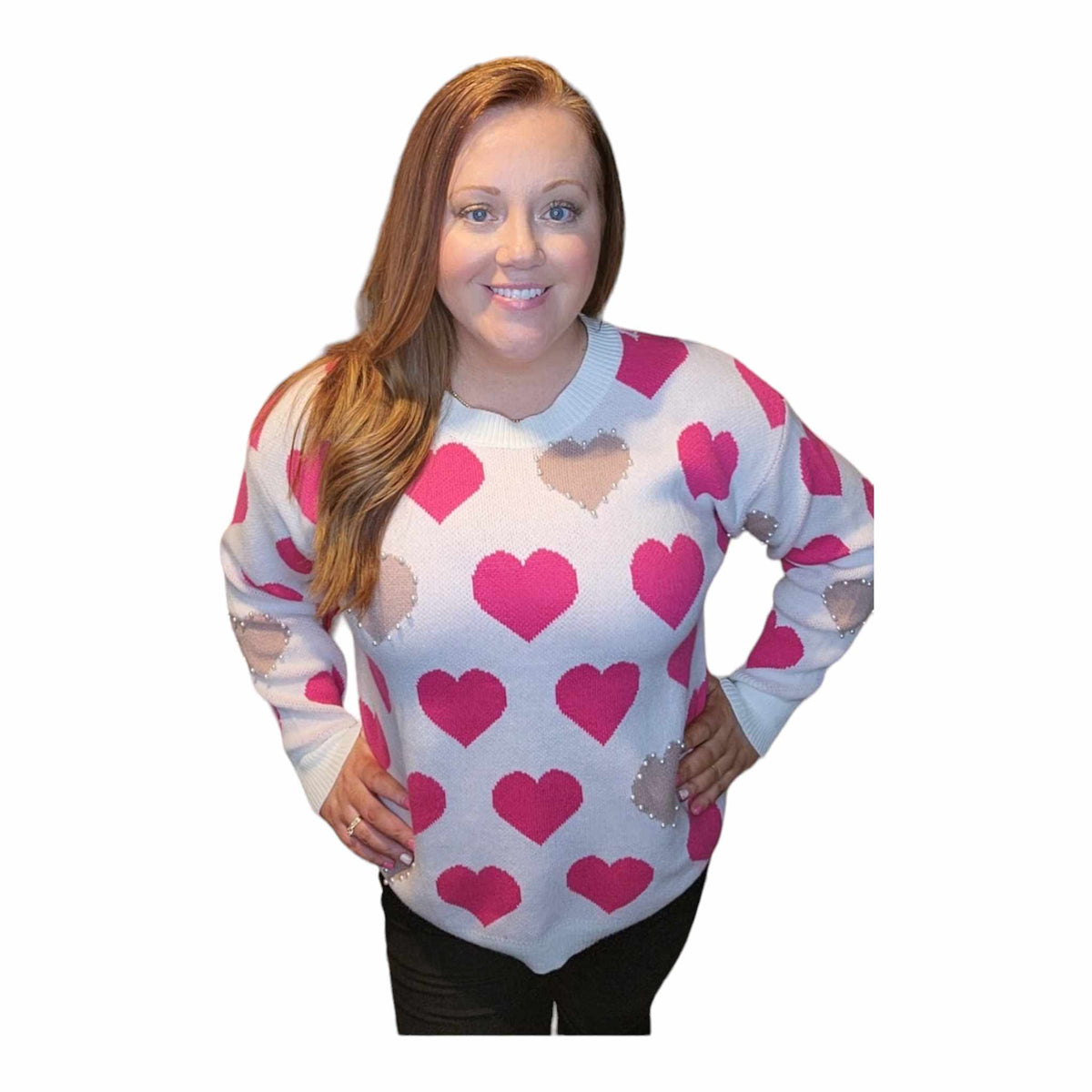 Pearls and Hearts Sweater