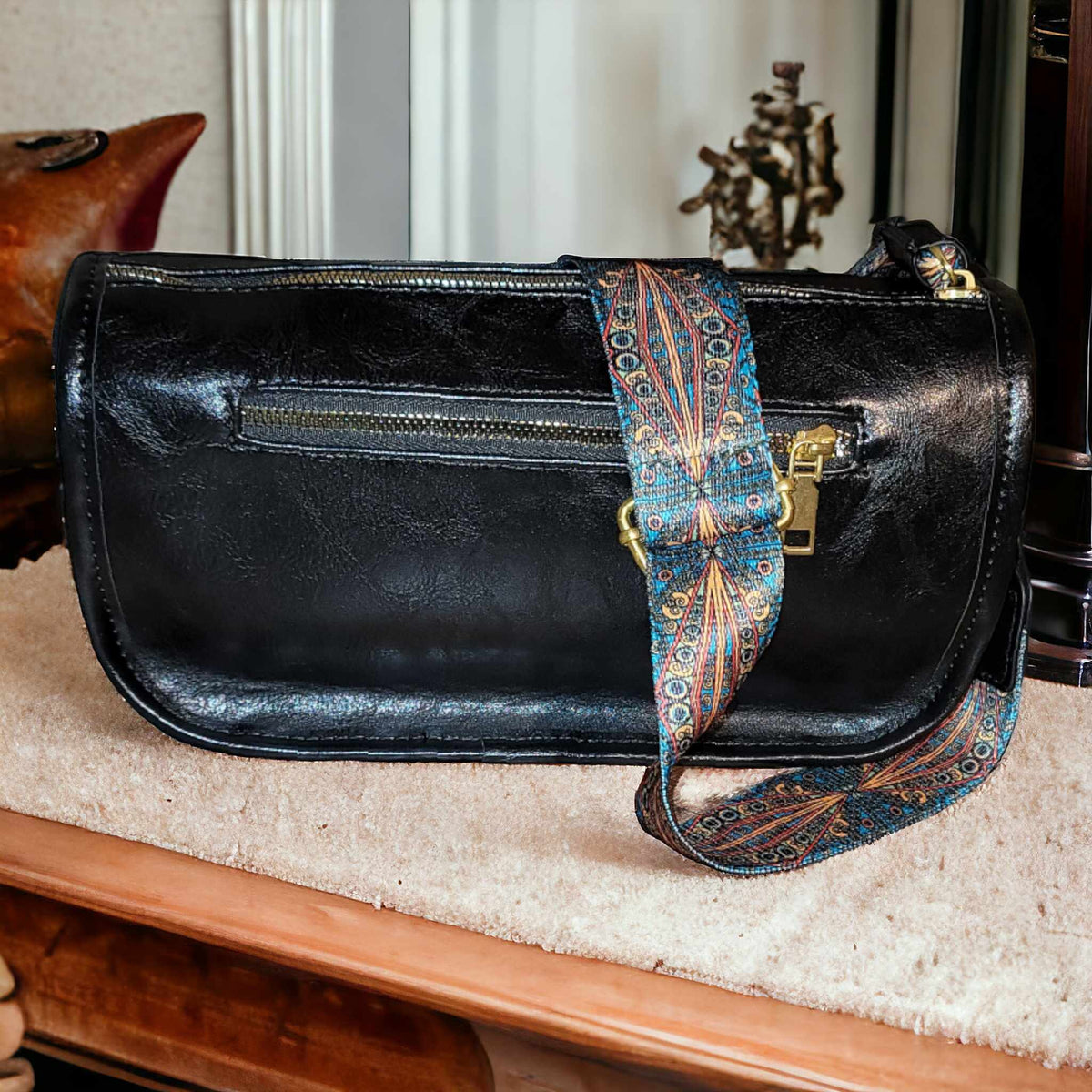 Faux Leather Boho Strap Purse