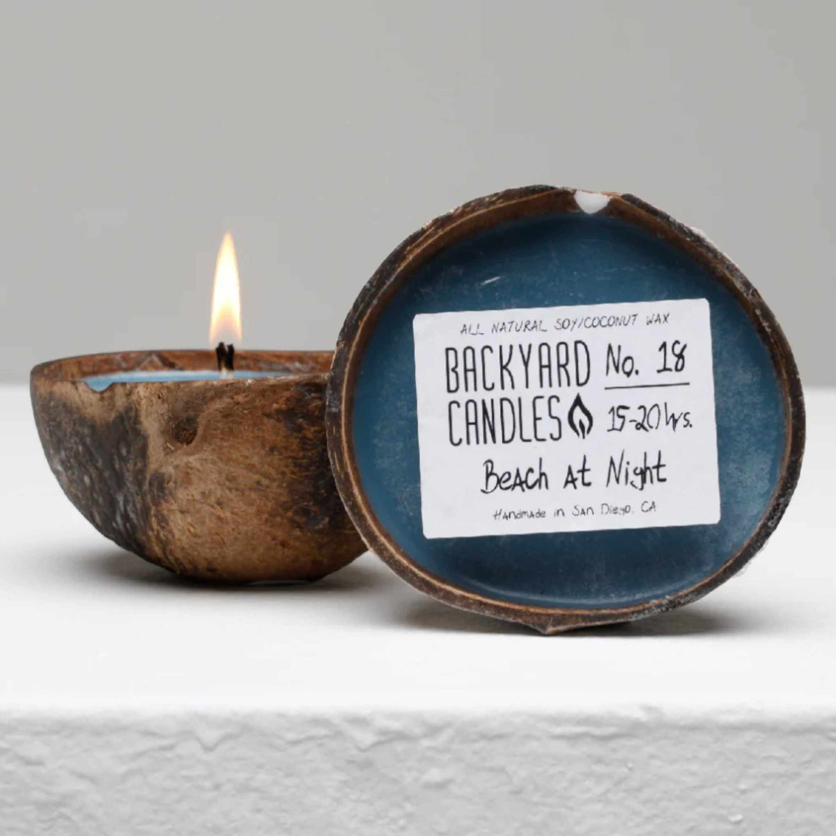 Half Shell Coconut Candles