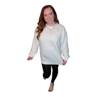 Casual Oversized Pullover - Cream