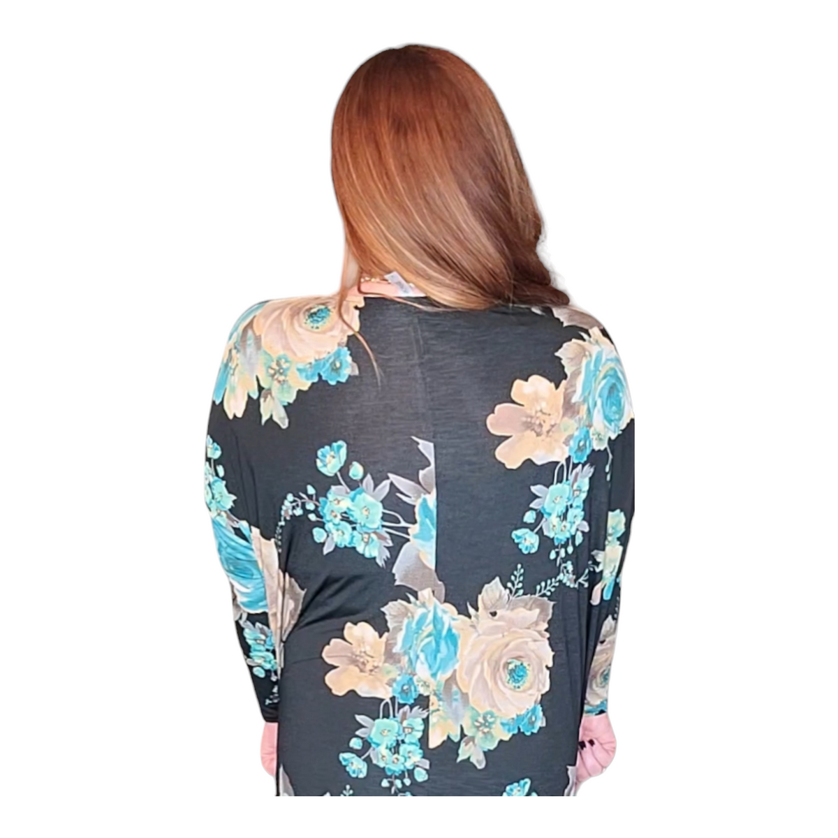 Long Sleeve Floral Dreams Top - Black