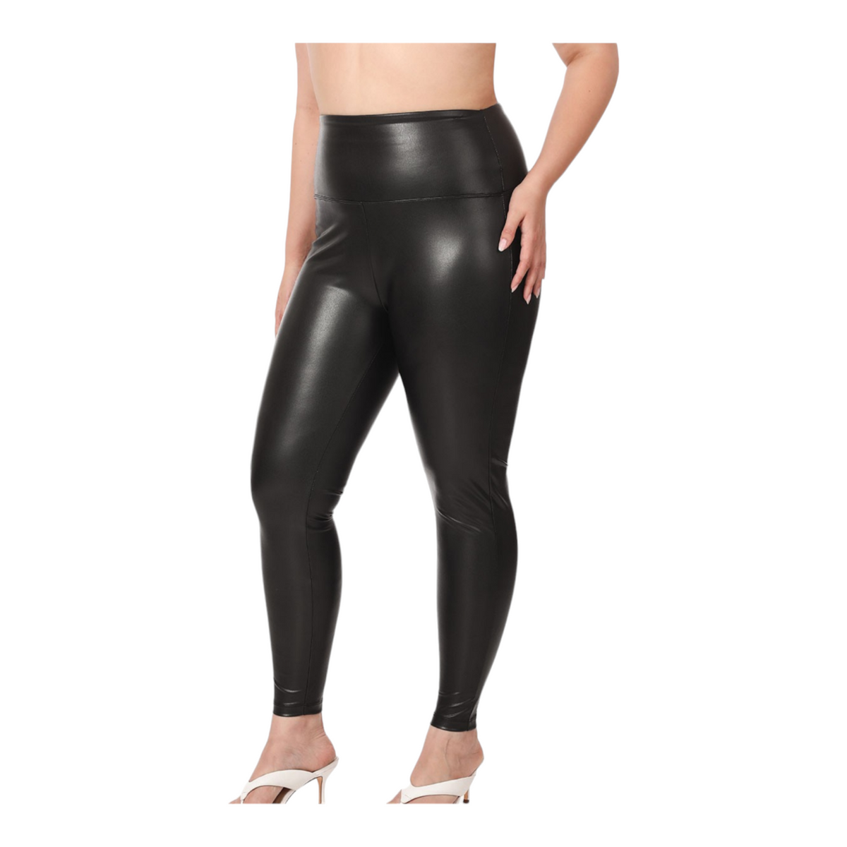 High Rise Faux Leather Leggings